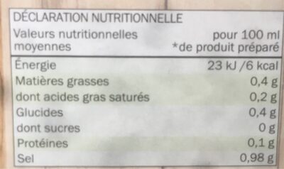 Groenten Bouillon - Nährwertangaben - en