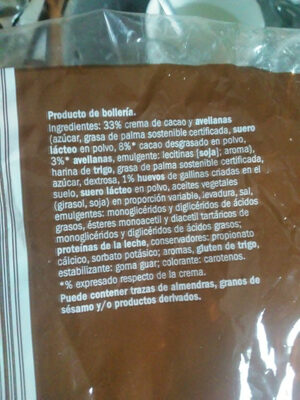 Croissants Cacao - Ingredients - es