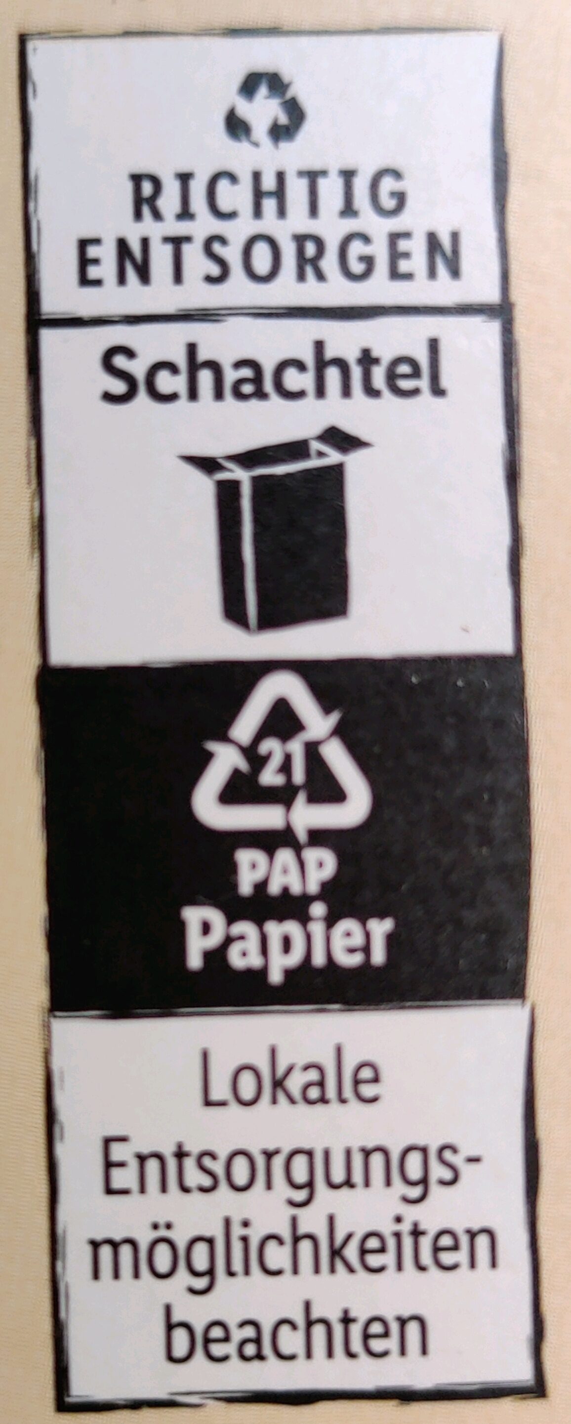 Paniermehl - Recycling instructions and/or packaging information - de