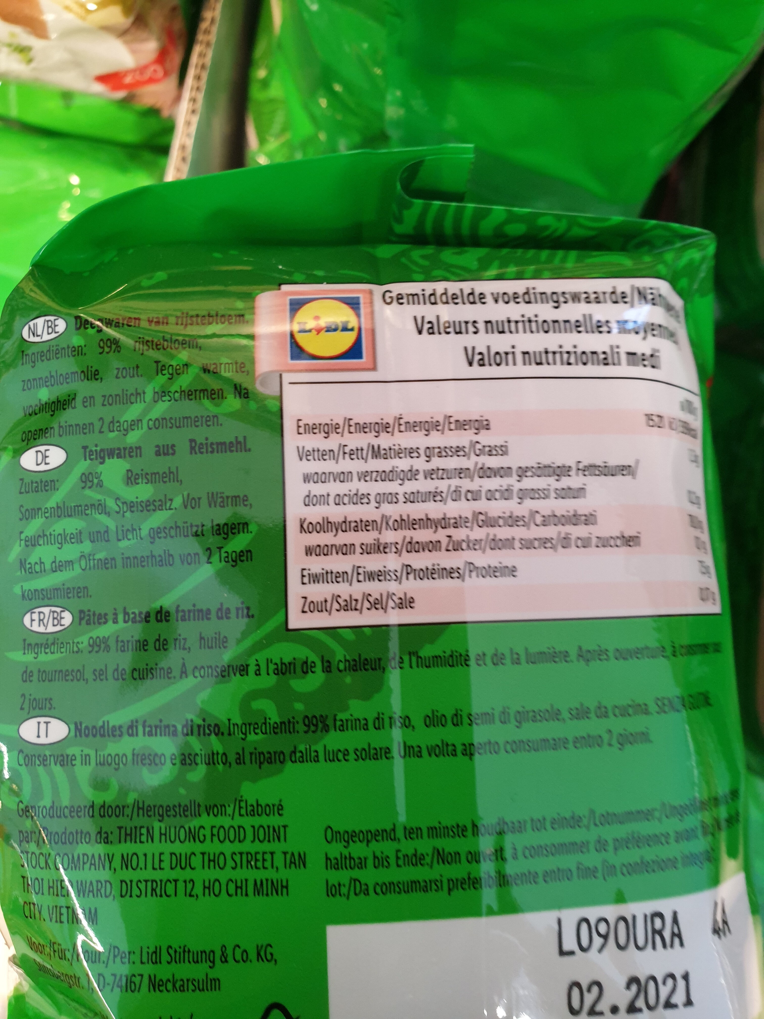 Rýžové nudle na thajský způsob - Ingrediënten