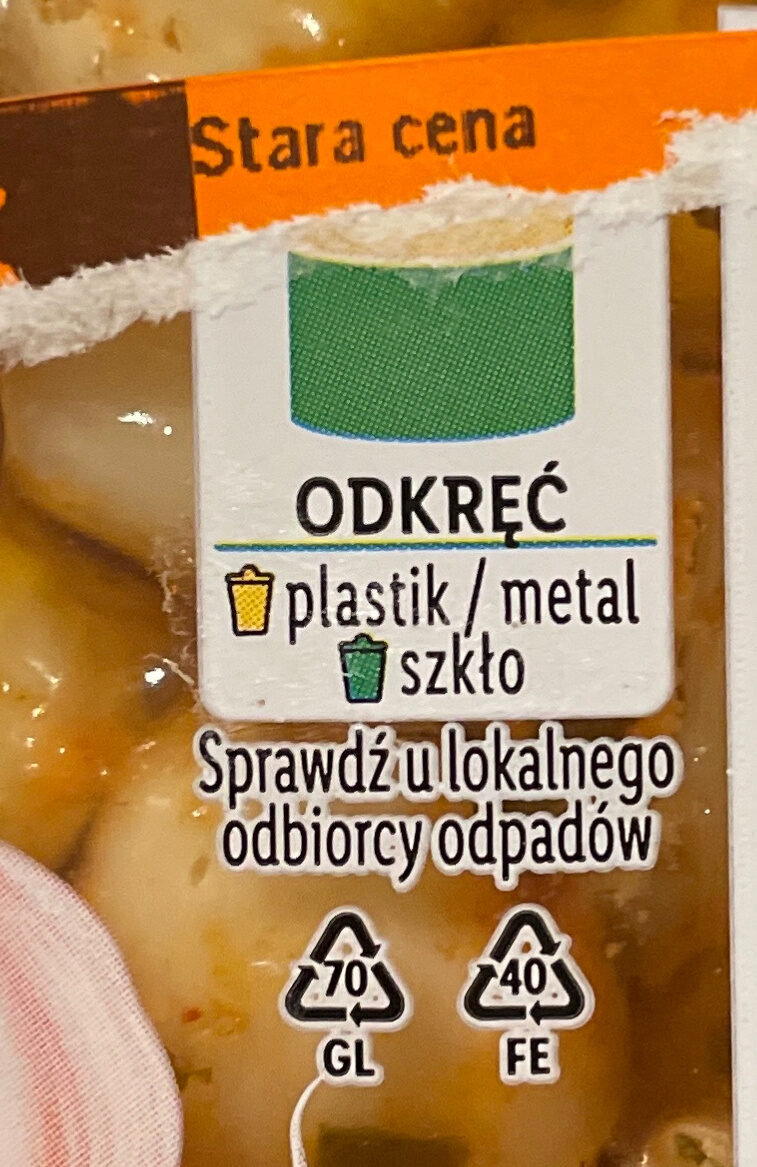 Czosnek z chilli w oleju - Instruction de recyclage et/ou informations d'emballage - pl