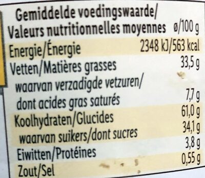 Speculaas crunchy's - Información nutricional - nl