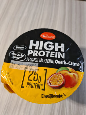 High protein pfirsich-maracuja quark creme - Product - de