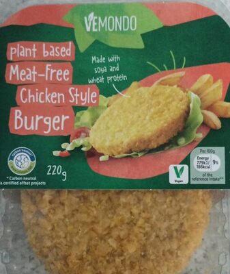 Plant based meat-free chicken style burger - Produit - nl