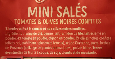 Mini salés tomate & olives - Ingrédients