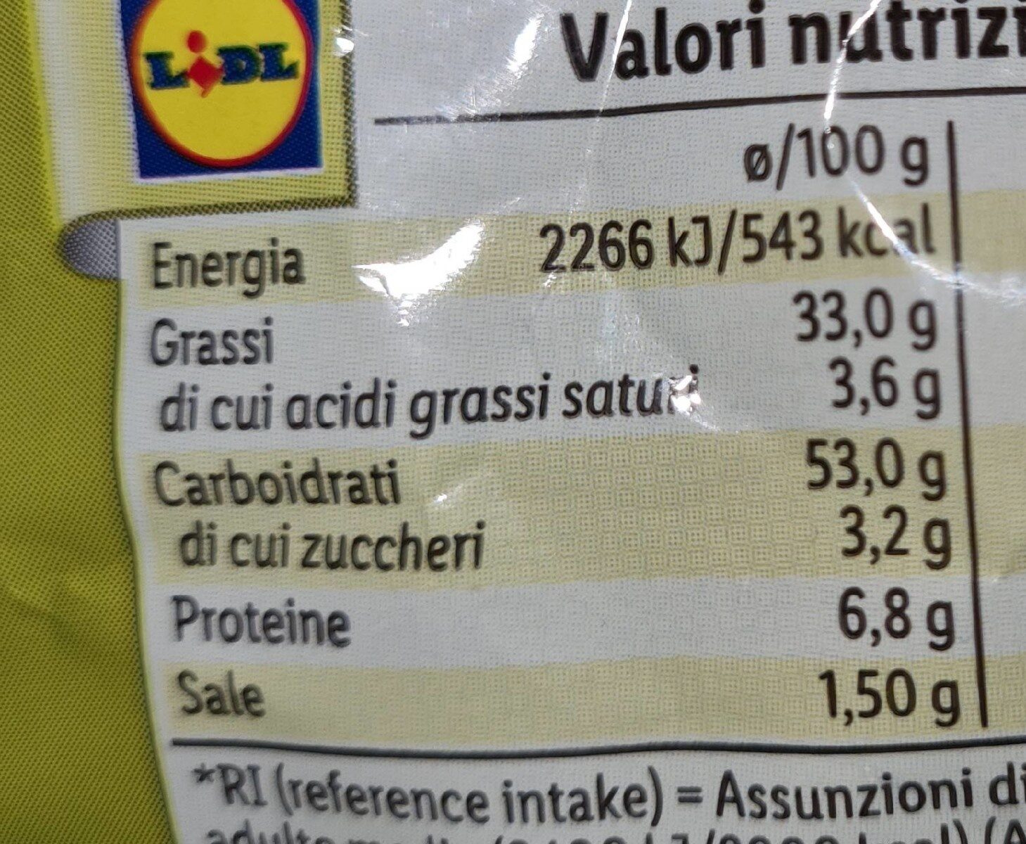 Patatine gusto pepe e lime - Nutrition facts - it