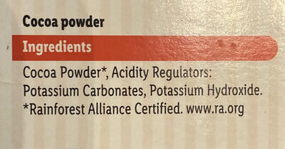 Cocoa powder - Ingredients