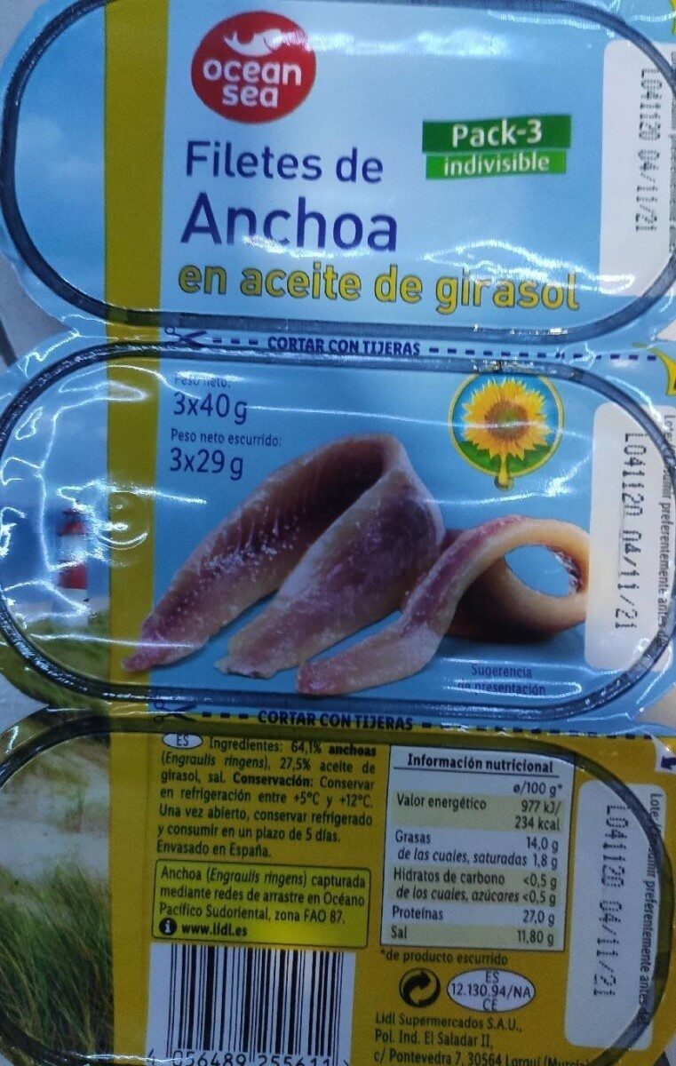 Filetes de anchoa - Producte - es