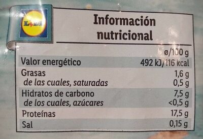 Boquerón Enharinado - Informació nutricional