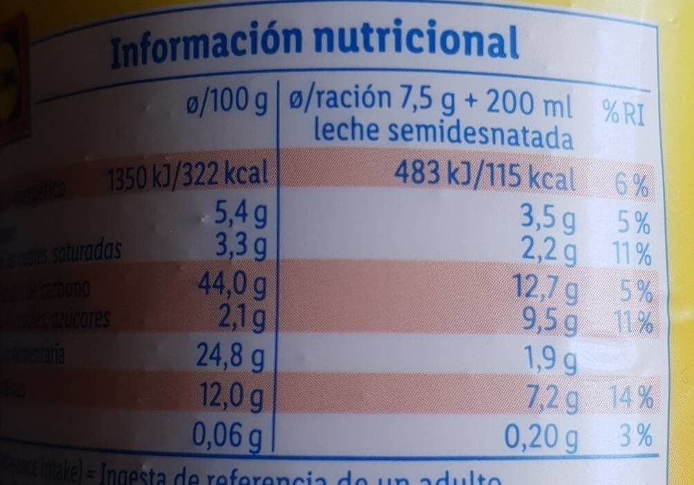 Mister choc Cacao 0% - Informació nutricional - es