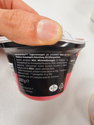High Protein Joghurterzeugnis Himbeere-Granatapfel - Ingrédients