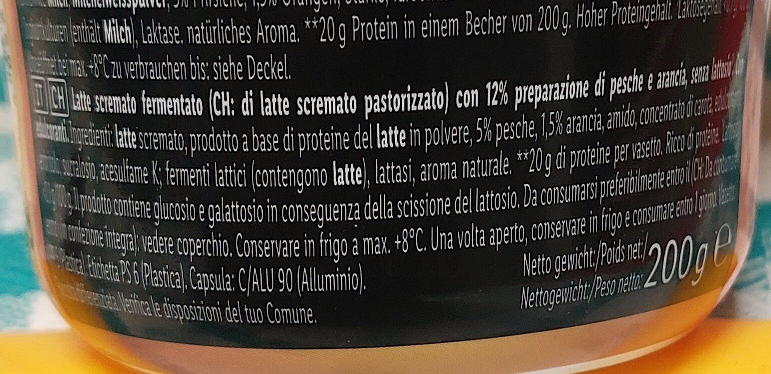 High Protein Pfirsich-Orange - Ingredienti