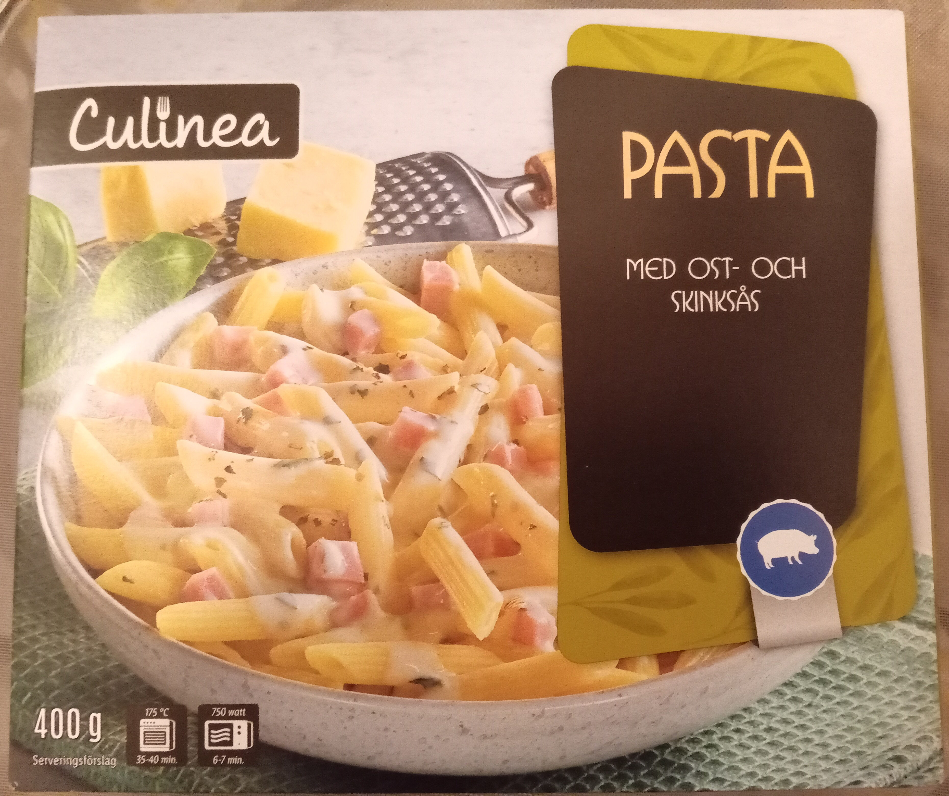Culinea Pasta med ost- och skinksås - Product - sv
