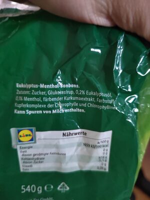 Eukalyptus menthol - Ingredients