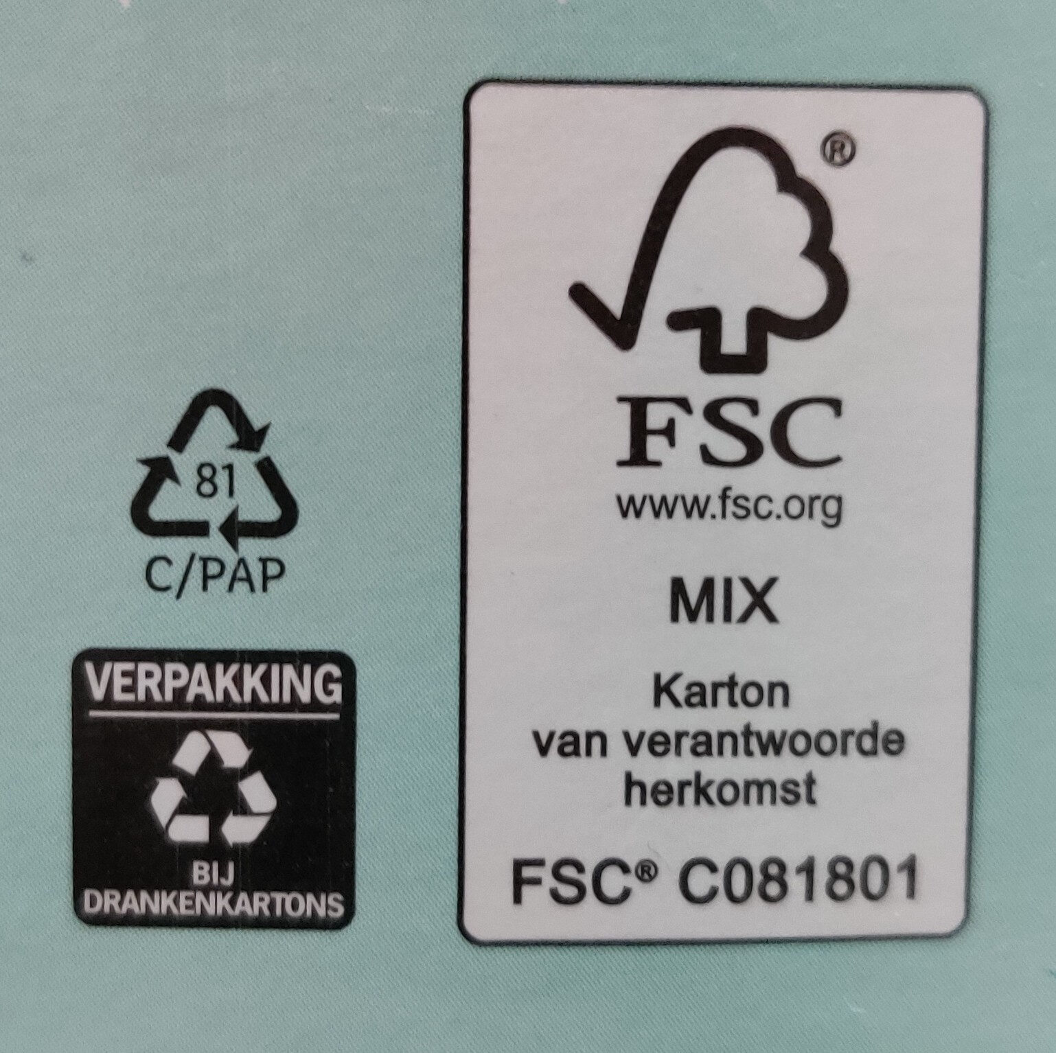Kefir naturel - Recyclinginstructies en / of verpakkingsinformatie