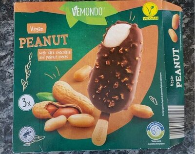 Vegan Peanut with dark chocolate and peanut pieces - Produkt - ro