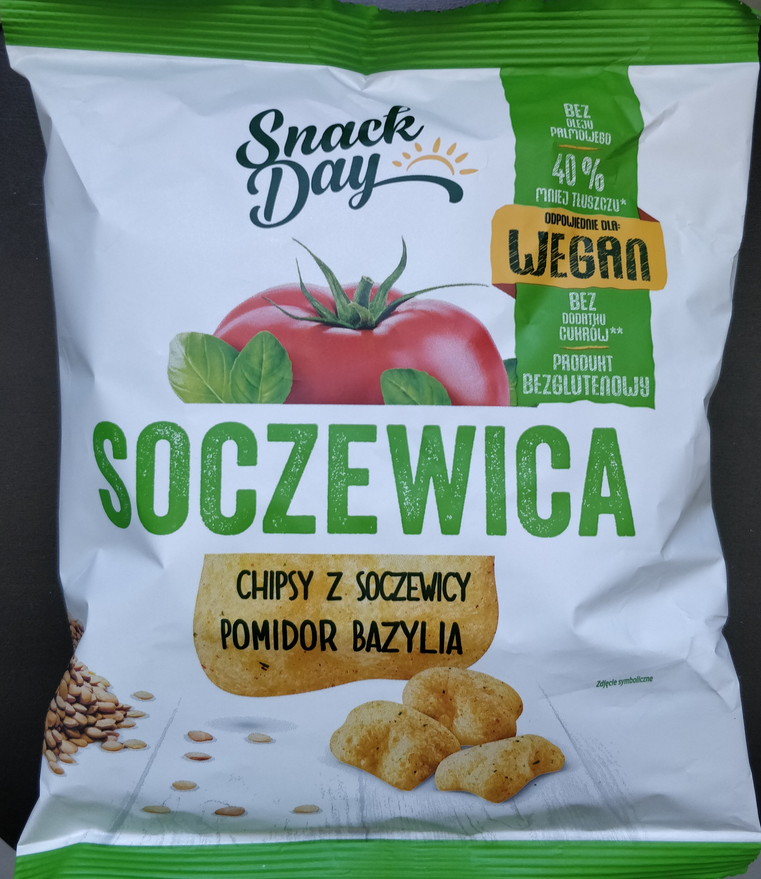 Chipsy z soczewicy pomidor bazylia - Produkt - pl