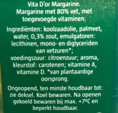 Margarine - Ingrediënten