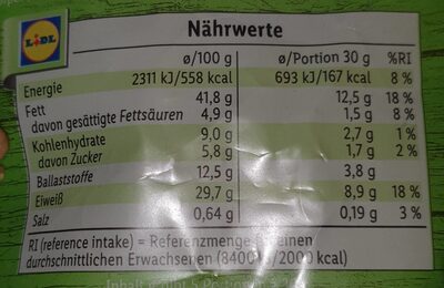 Protein Mix mit Nüssen & Sojabohnen - Wartości odżywcze - de
