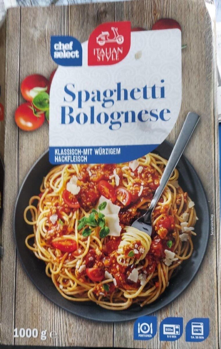 Spagetti 1 - - Bolognese g Chef 000 Select