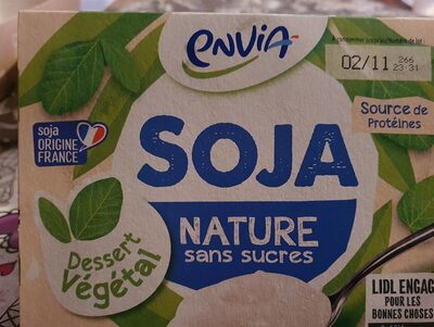 Dessert végétal Soja Nature Sans sucres - Product - fr