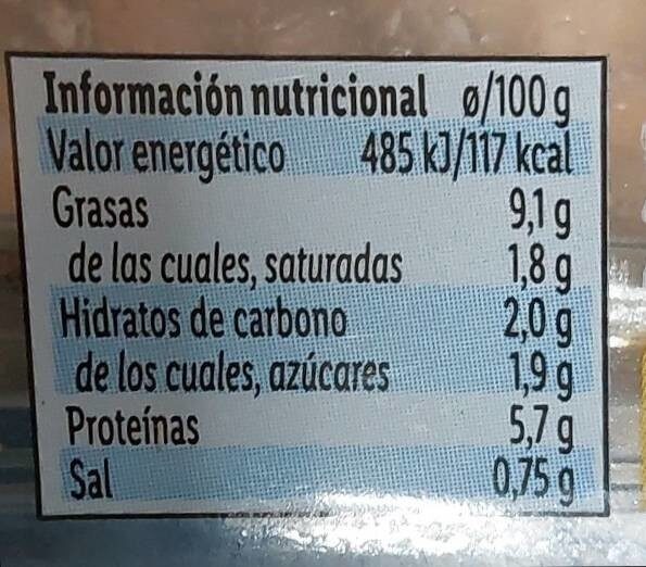 Ensalada atún - Nutrition facts - es