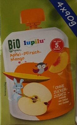 Apfel-Pfirsich-Mango Quetschbeutel - Produkt
