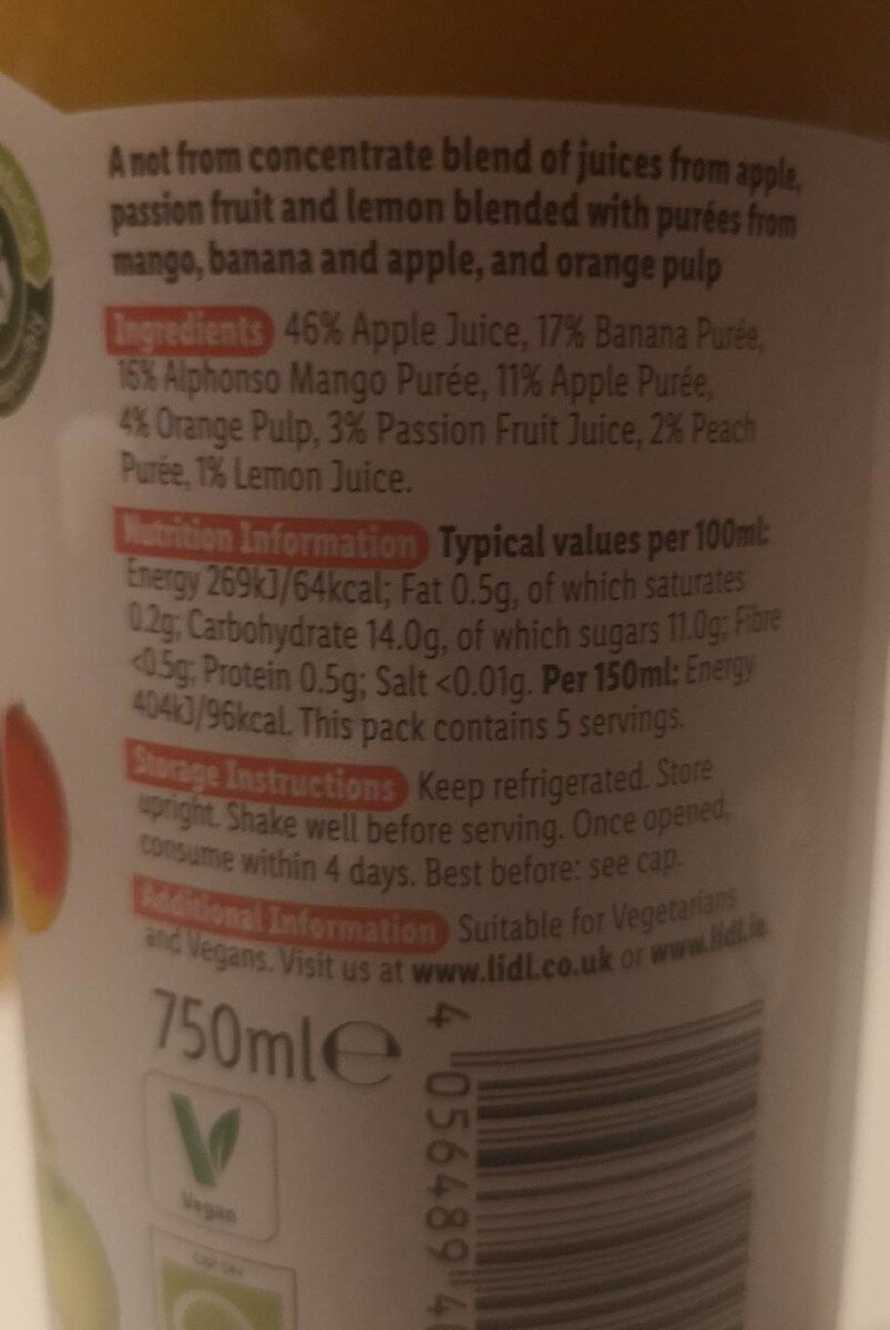 Smoothie - Nutrition facts