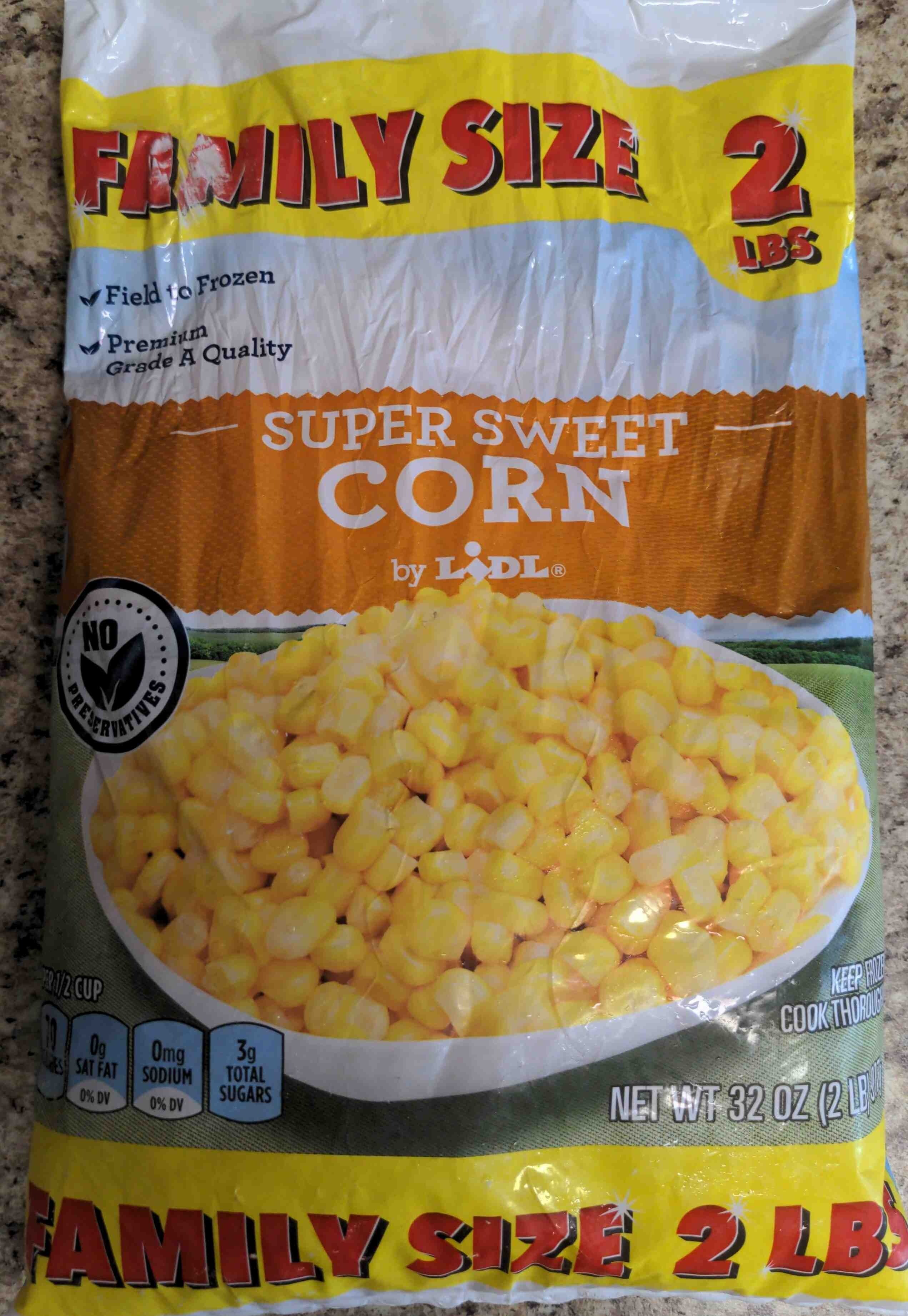 Super Sweet Corn - Nutrition facts