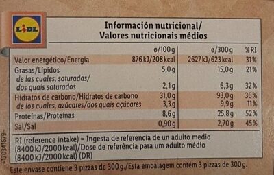 Steinofenpizza  Alfredo - Informació nutricional - de