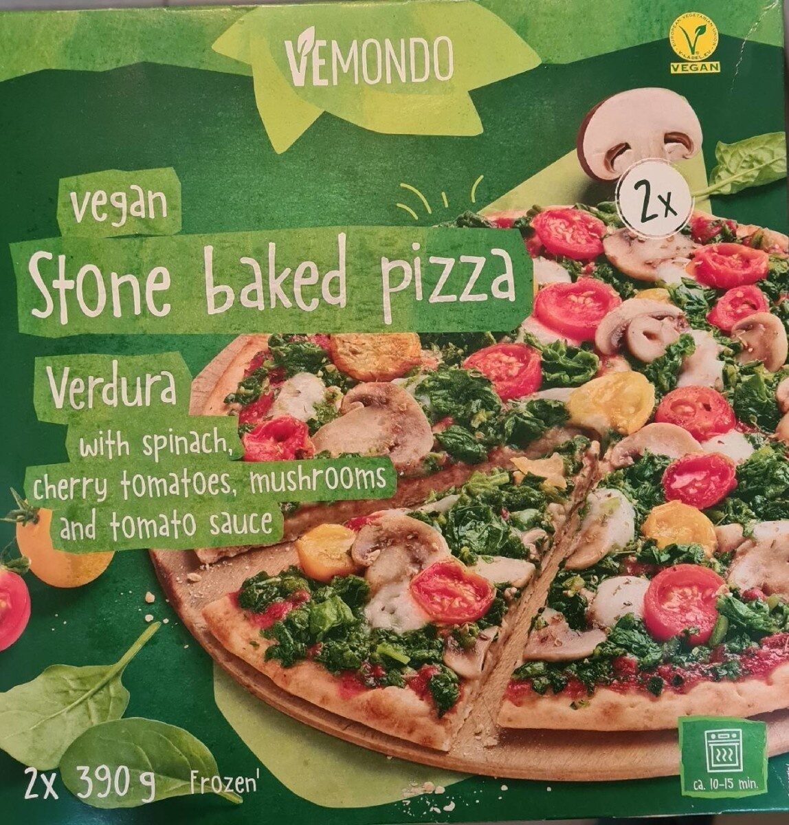 Stone baked vegan pizza - Verdura - Produit
