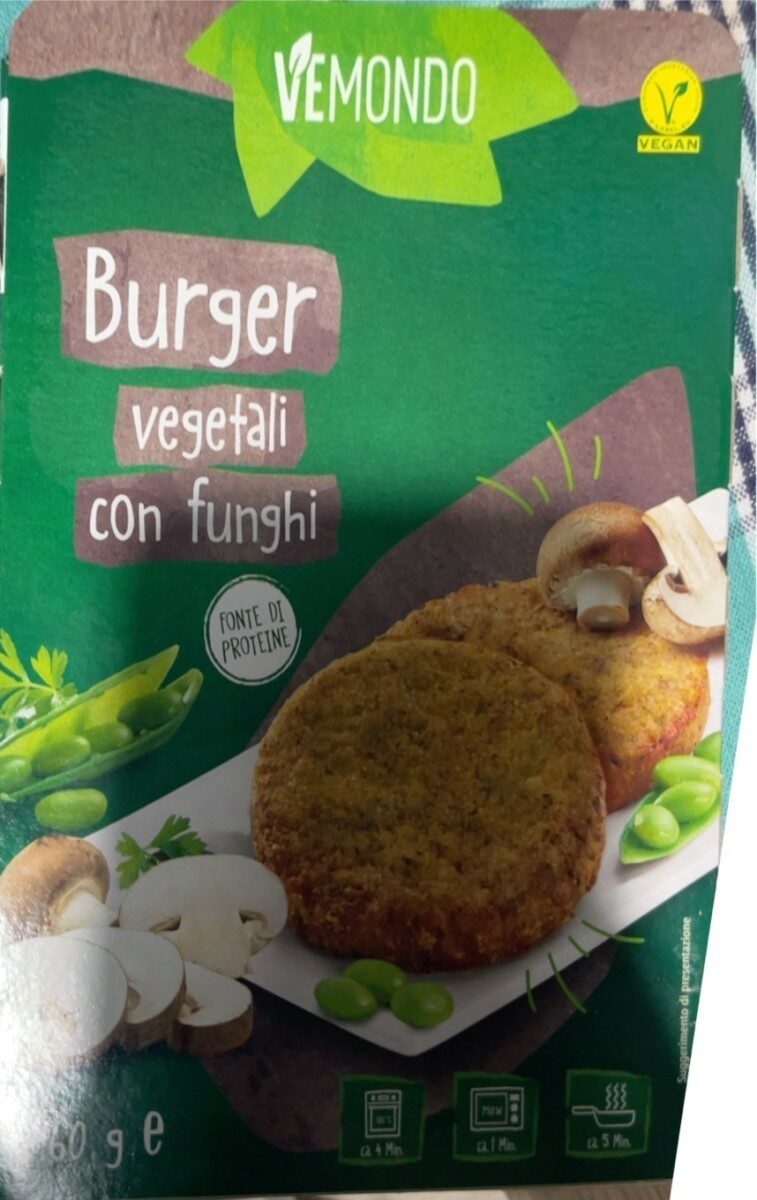 Burger vegetali con funghi - Prodotto