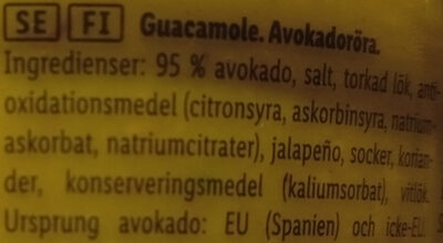 Guacamole - Ingredienser