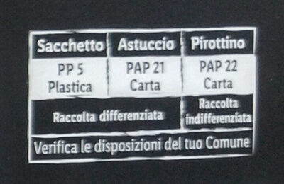 Tris di panettoncini - Instruction de recyclage et/ou informations d'emballage - it