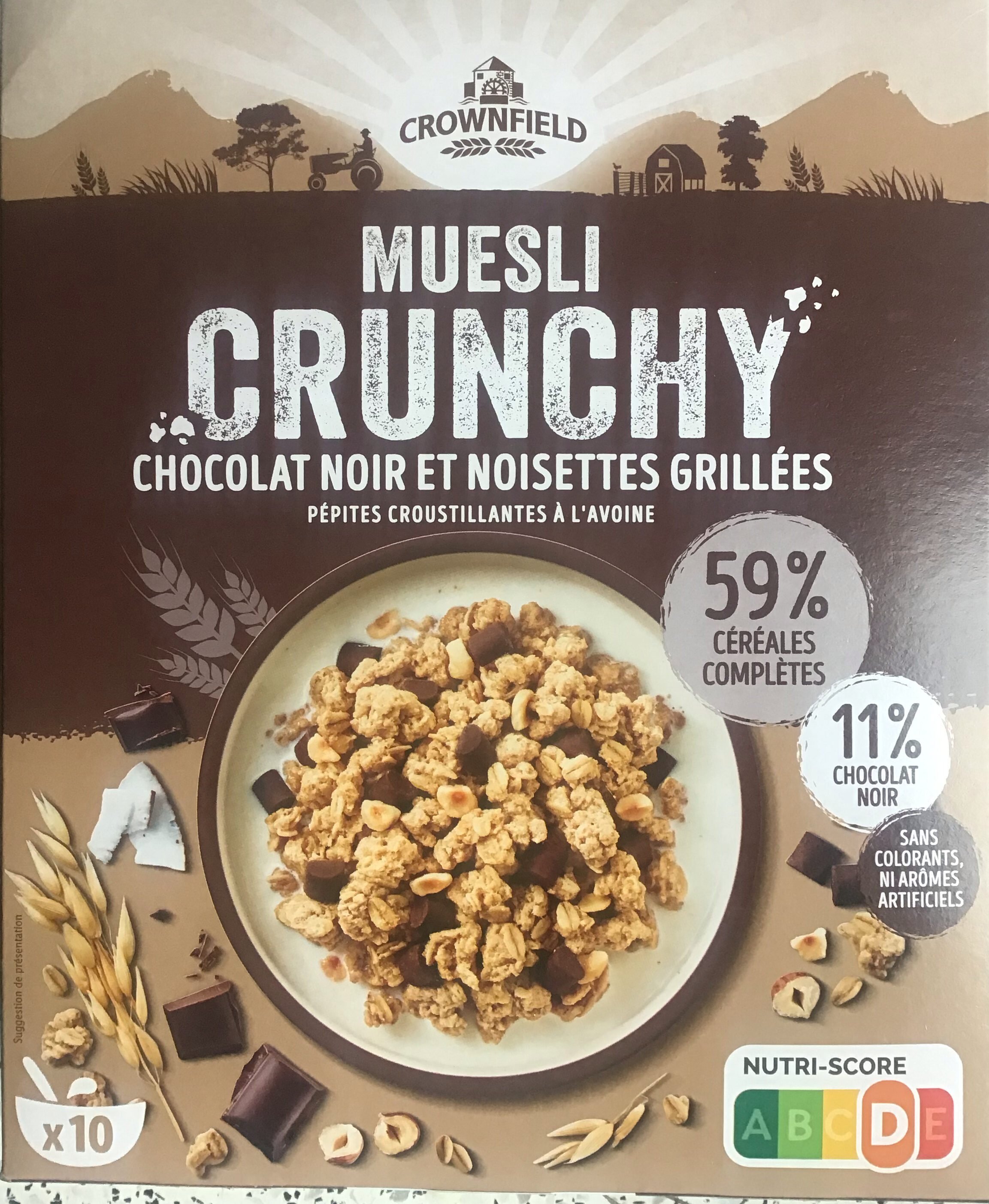 Muesli Crunchy chocolat noir - Product - fr