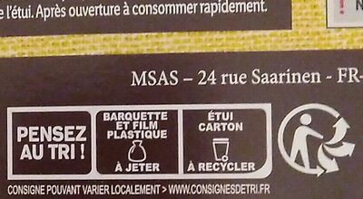 Cordon bleu de dinde et coquillette a l’emental - Instruction de recyclage et/ou informations d'emballage