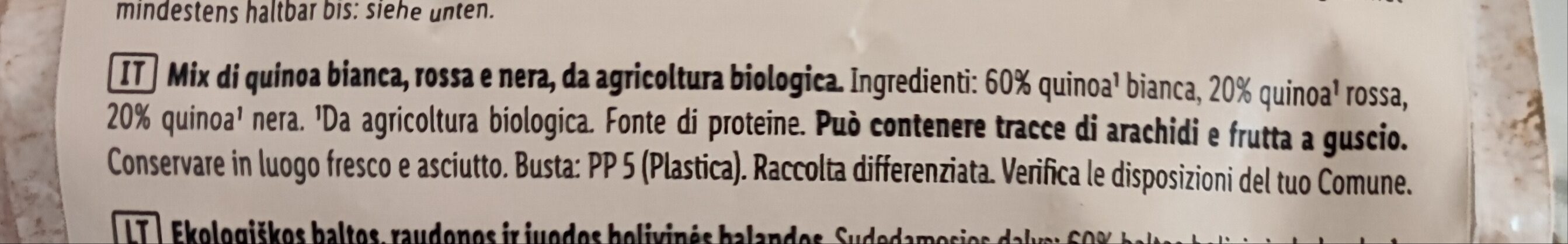 Quinoa Tricolor - Ingrediënten - it