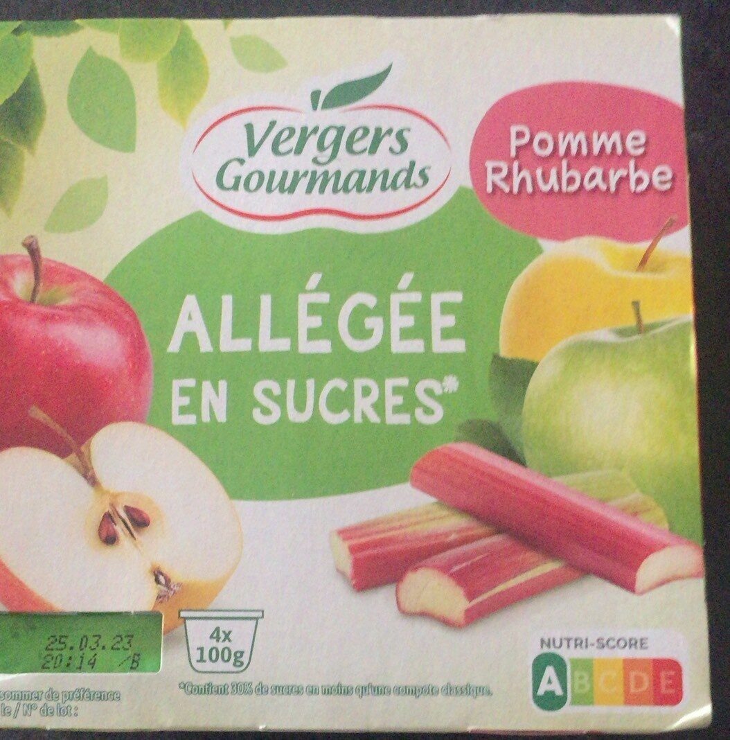 Compote pomme rhubarbe allégée  en sucres - Product - fr