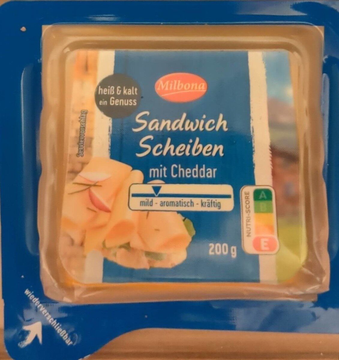 1pcs mit Milbona - - Cheddar Schreiben Sandwich