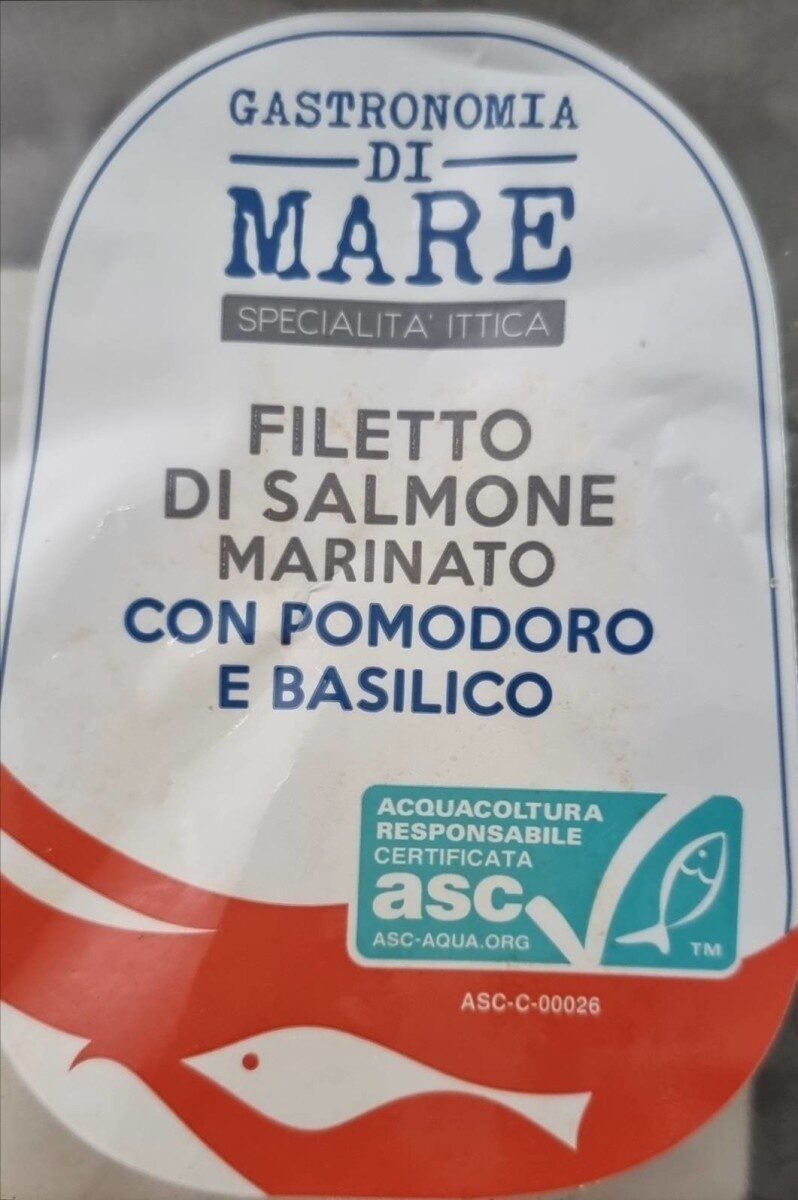 Filetto di salmone marinato con pomodoro e basilico - Prodotto