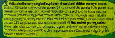 Kiełbaski roślinne w stylu węgierskim - Składniki