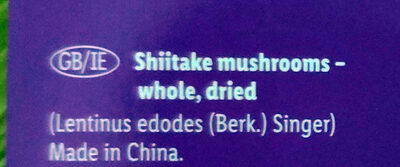 Shiitake mushrooms - Zutaten - en