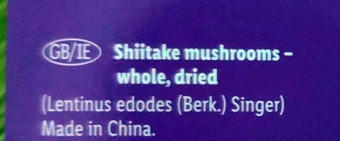 Shiitake mushrooms - Zutaten - en