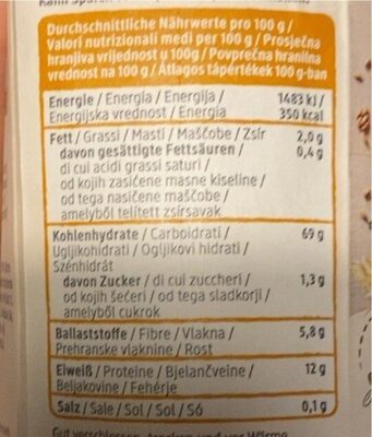 Dinkel Grieß - Nutrition facts