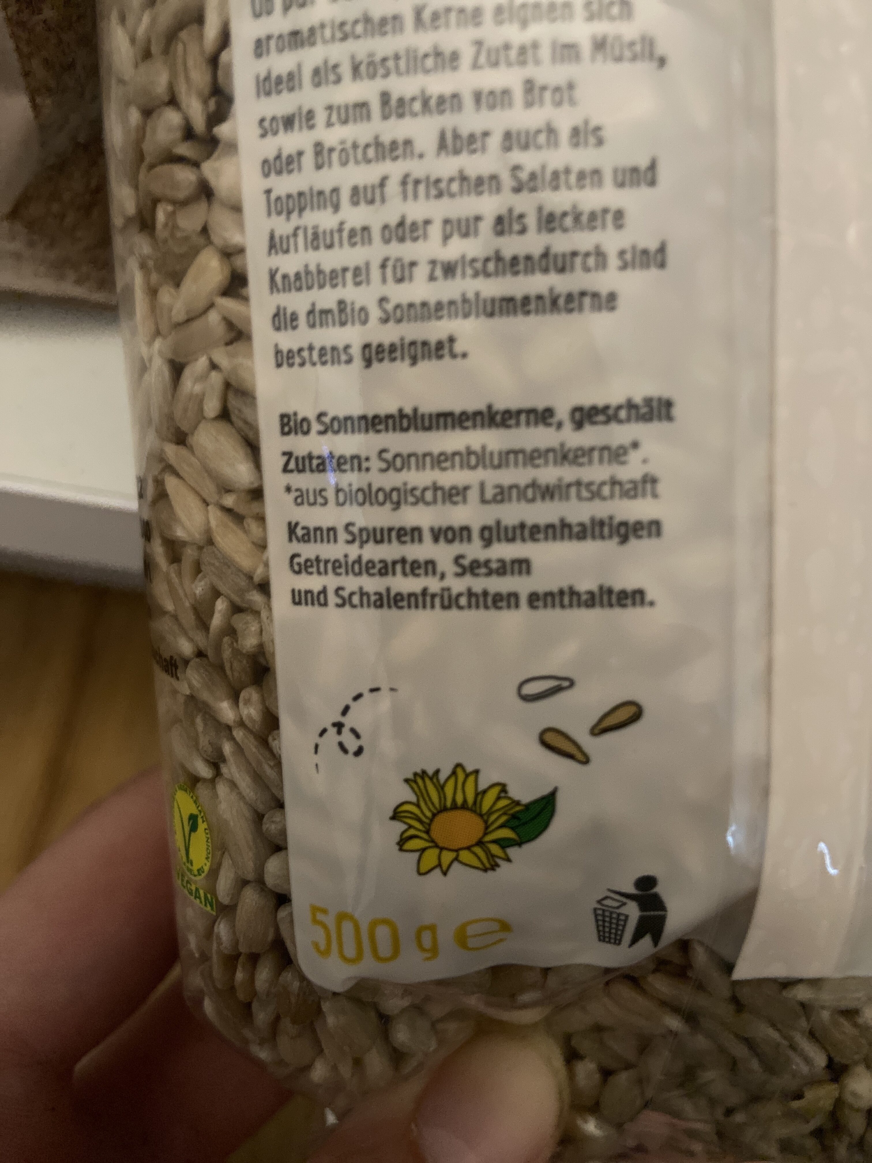 Sonnenblumenkerne - Ingrediënten - de