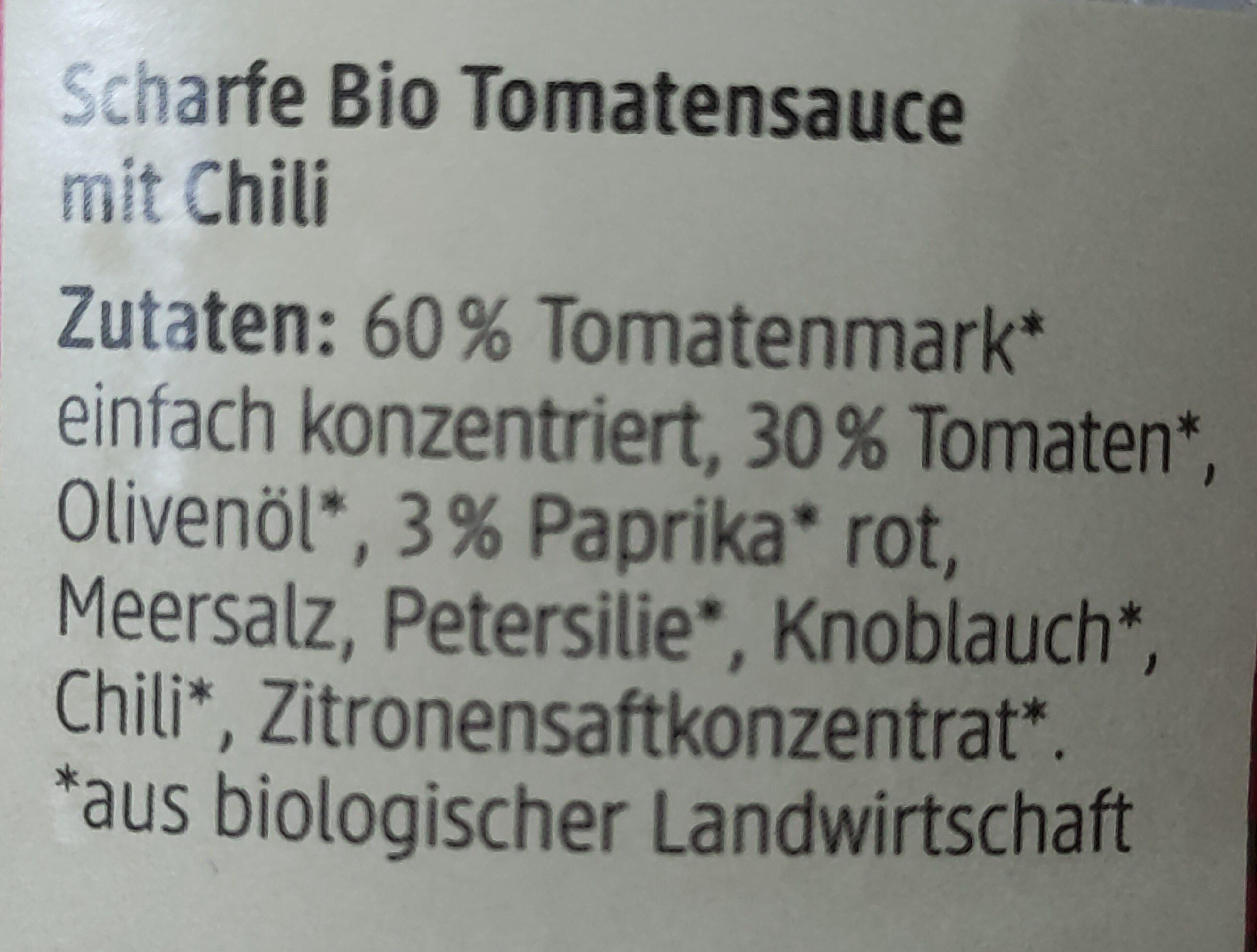 Tomatensauce Arrabiata - Ingredients - de