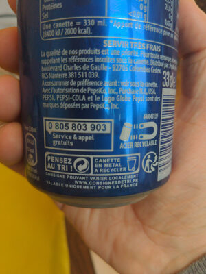 pepsi - Recycling instructions and/or packaging information - en