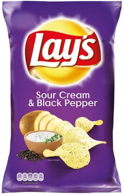 Lays Kartoffelchips Sour Cream & Black Pepper - Produkt
