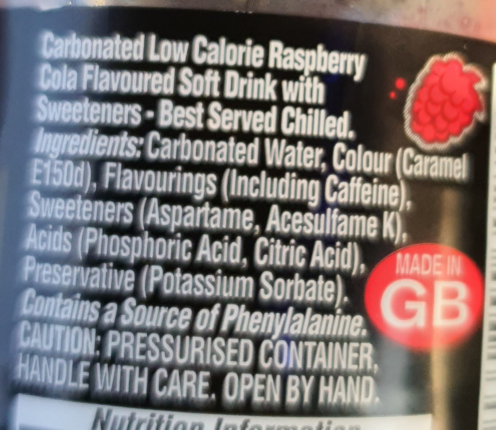 Max Raspberry - Ingredients