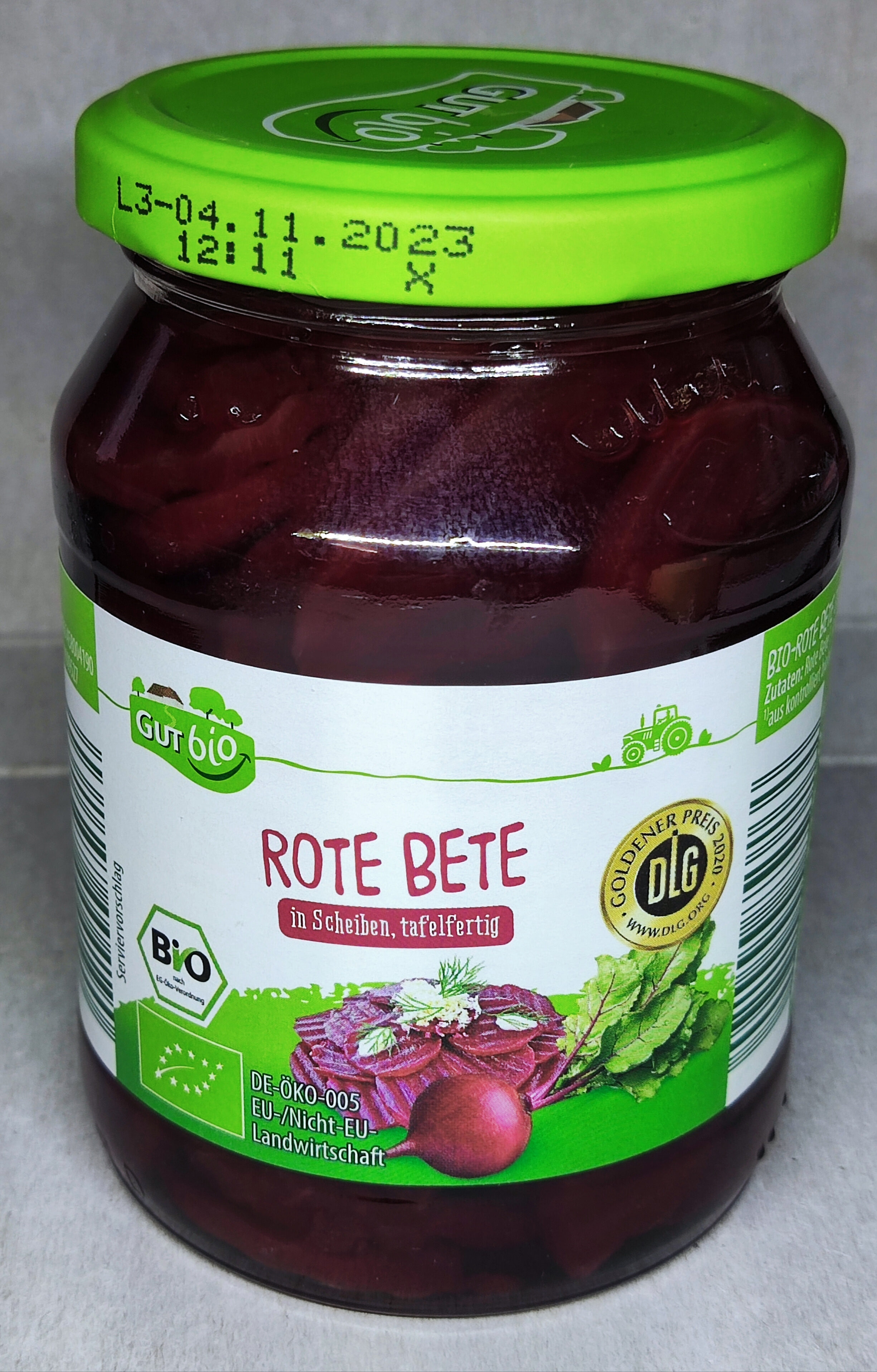 Gemüse Rote Bete (Bio-)  in Scheiben, tafelfertig - Produit - de